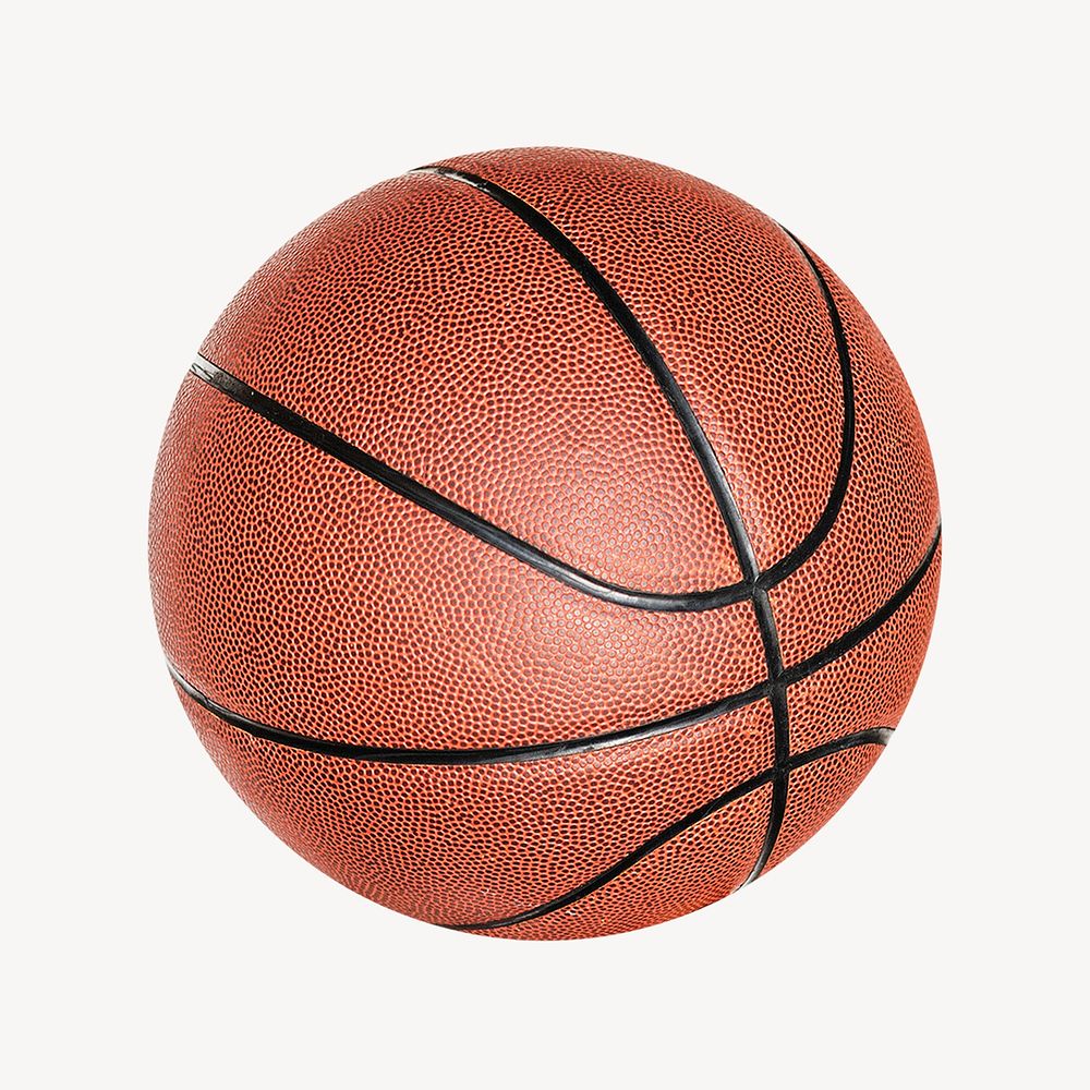 Basketball sticker, sport equipment graphic psd