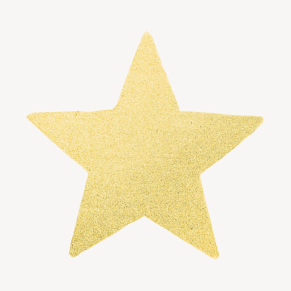 Gold star sticker, ranking icon graphic psd