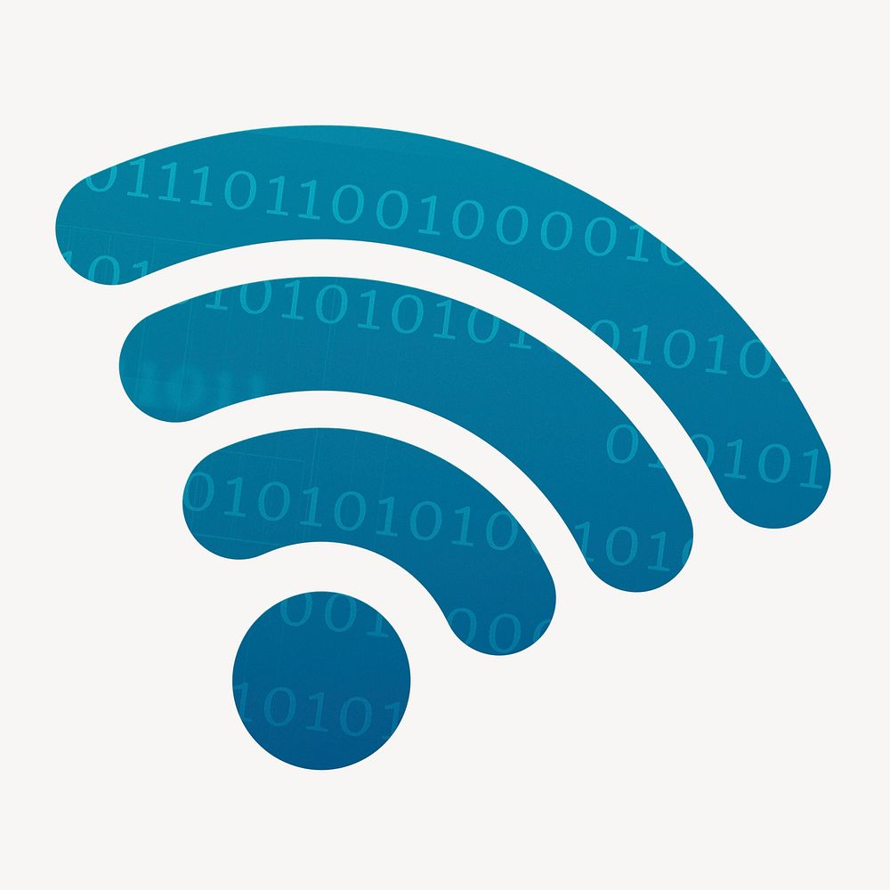 Wifi network icon sticker psd