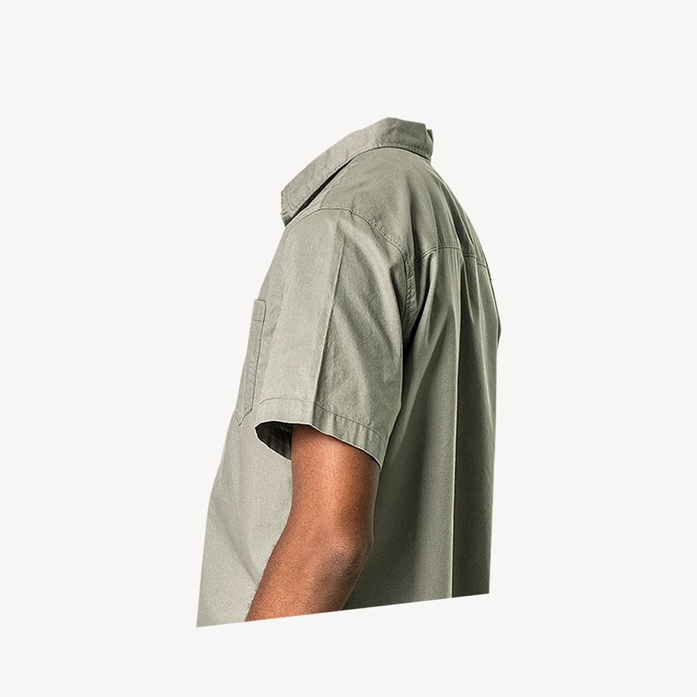 Headless man wearing shirt, men's casual fashion image psd