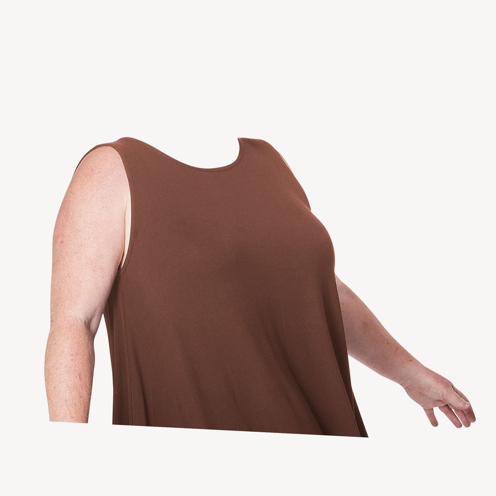 Headless woman in tank top, women's fashion image psd