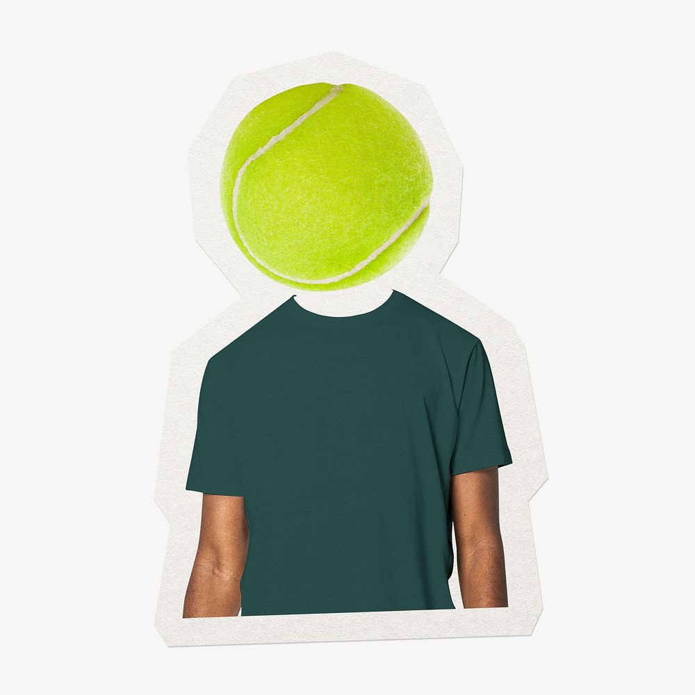 Tennis head man, sports remixed media