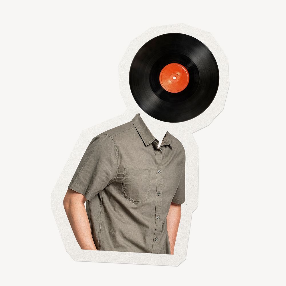 Vinyl head man, surreal music remixed media