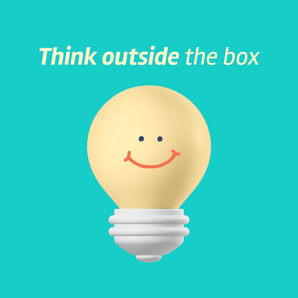 Light bulb Instagram post template, green colorful design vector