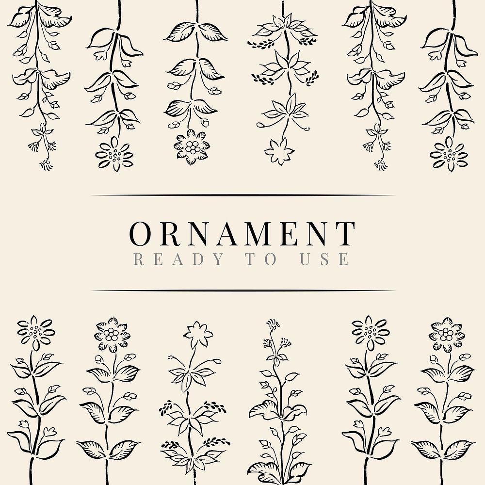 Vintage ready to use ornament vector