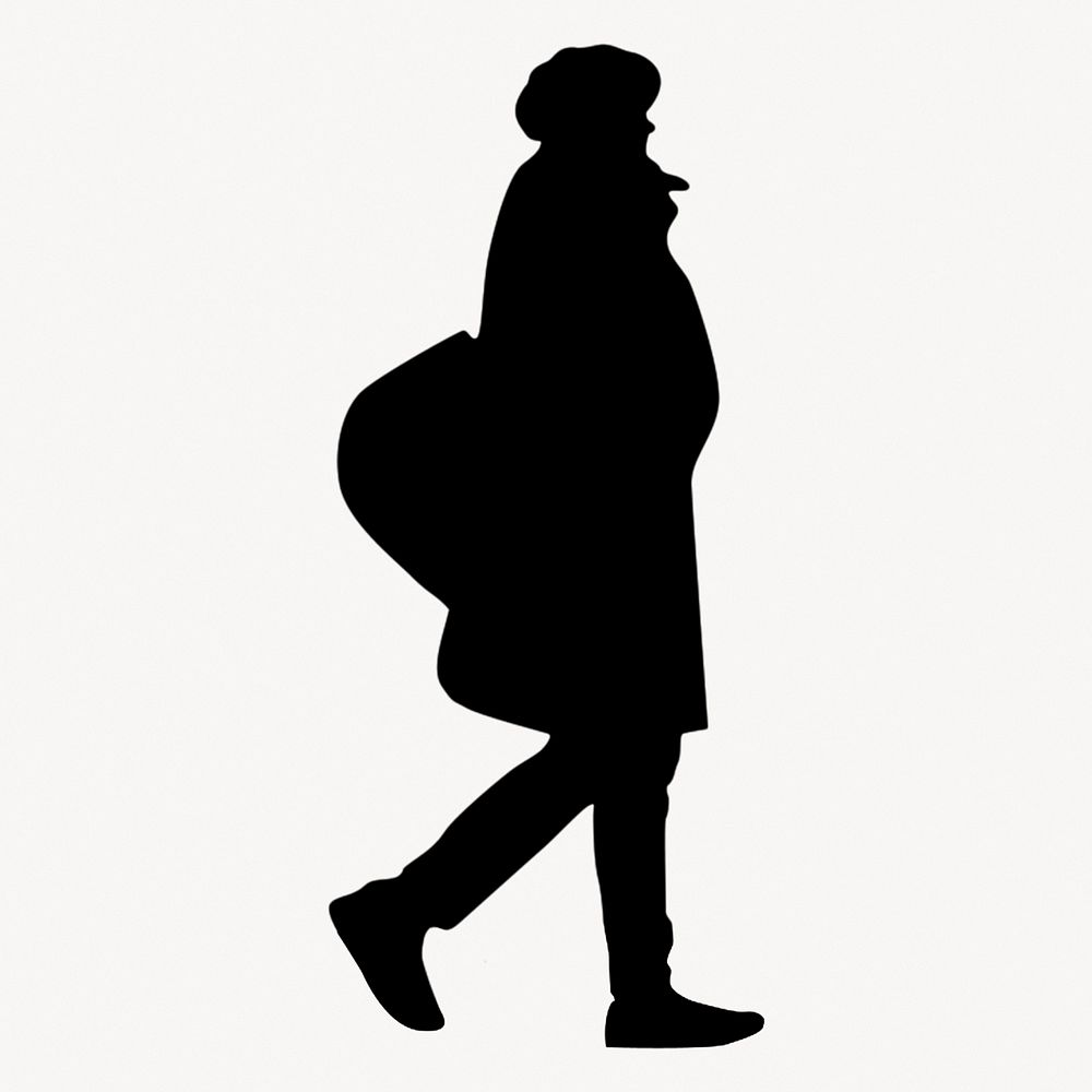 Traveler silhouette, woman  design