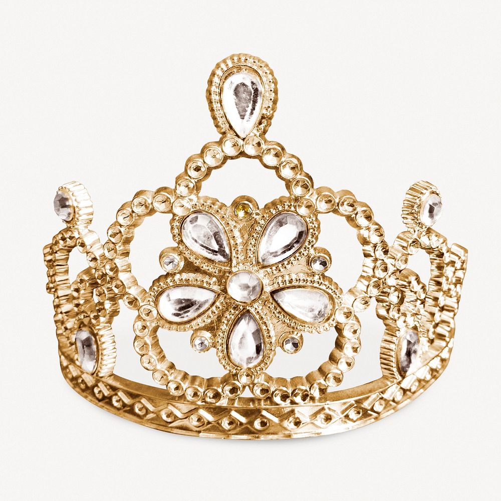 Princess crown collage element, monarchy psd