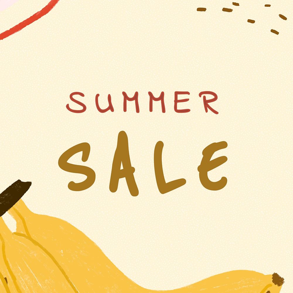 Fruity summer sale template design resource vector