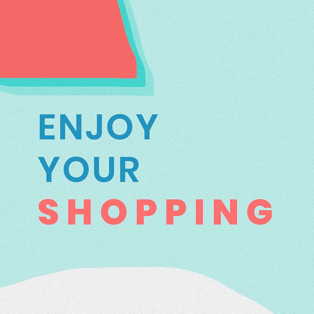 Enjoy your shopping summer sale template vector 