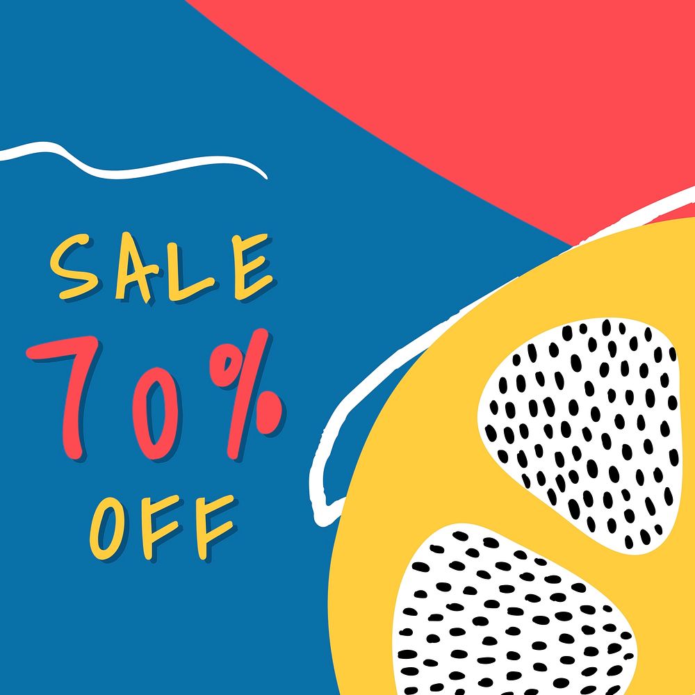 Summer sale 70% off template vector 