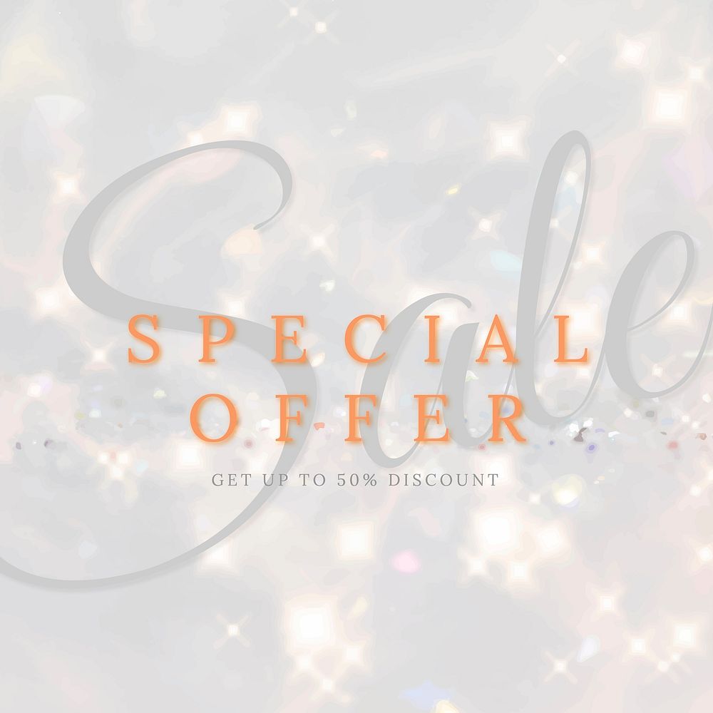 Special offer editable template vector for social media post