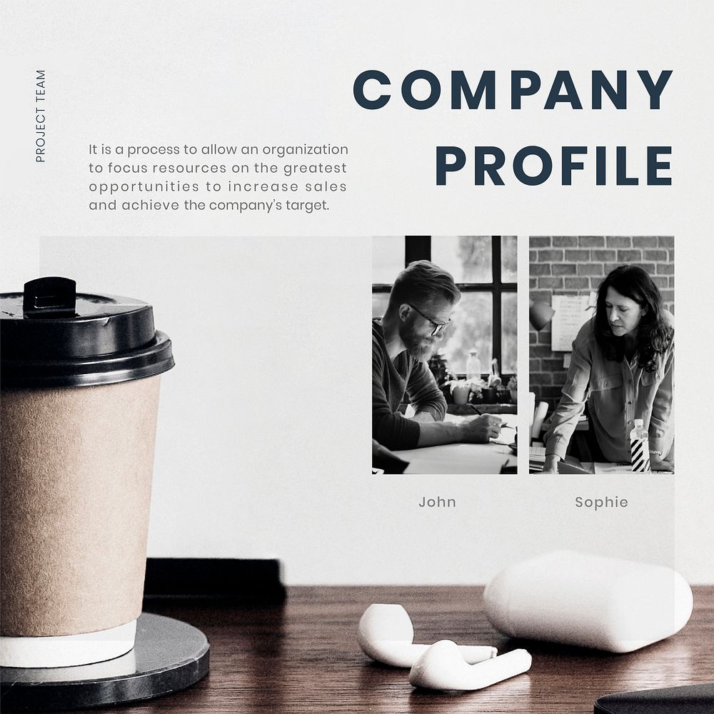Company profile vector business editable template
