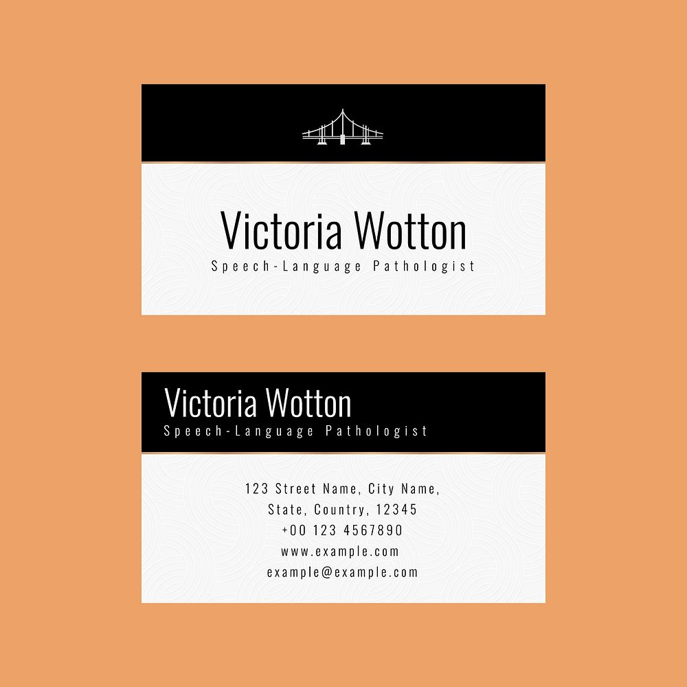 Luxury business card template vector in minimal design