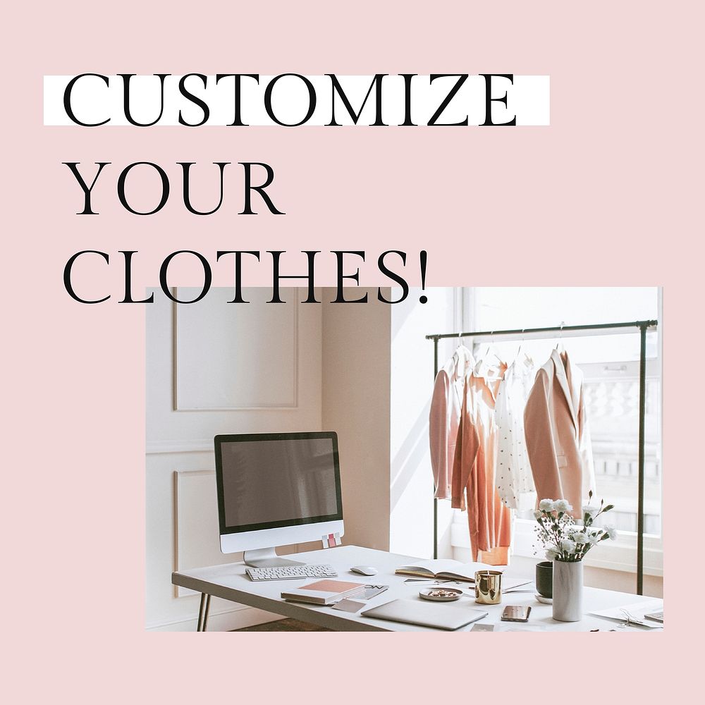Customize your clothes template vector for social media post