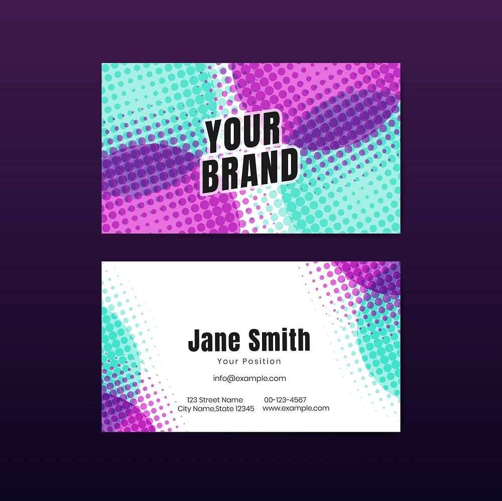 Business card template vector set