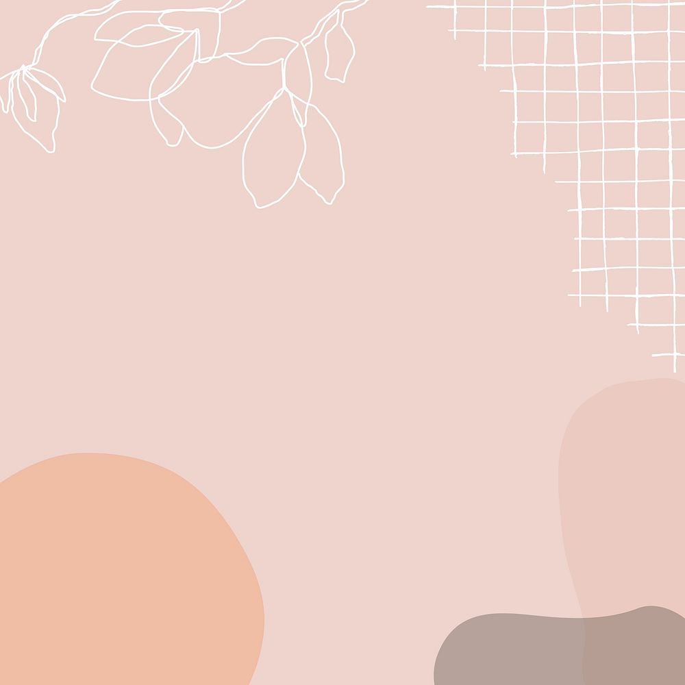 Feminine floral background, aesthetic border design vector