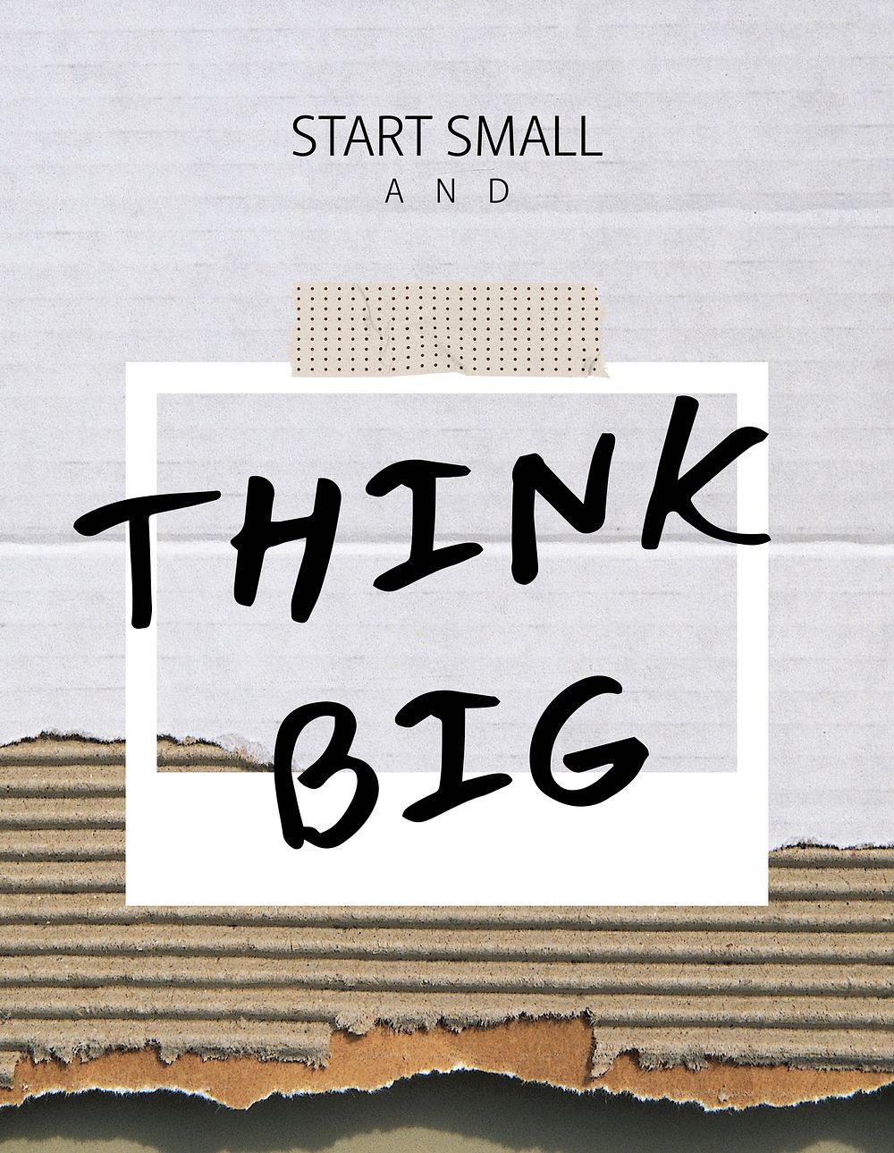 Think big flyer template, editable text vector