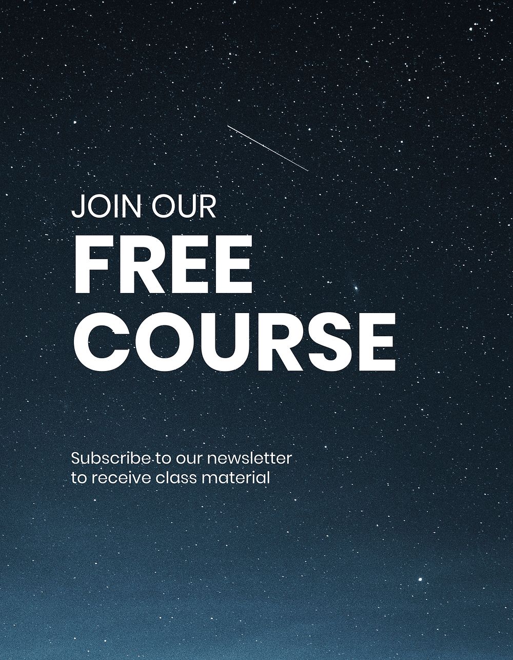 Free course flyer template, editable text psd
