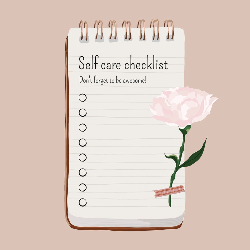 Aesthetic checklist Instagram post template, editable text vector