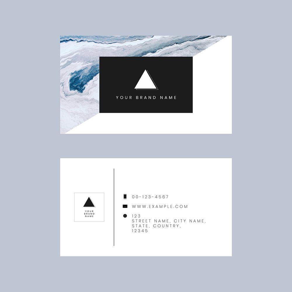 Business card template vector abstract style set