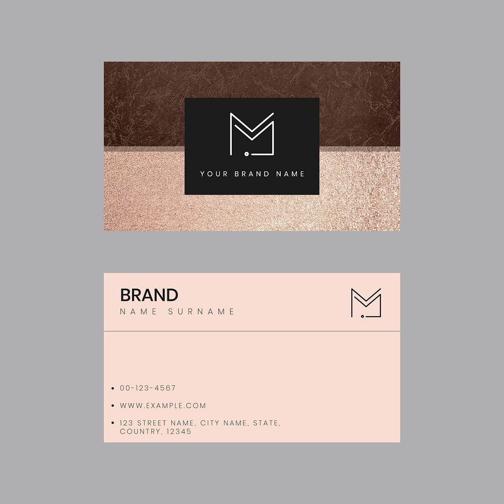 Business card template vector luxury style set