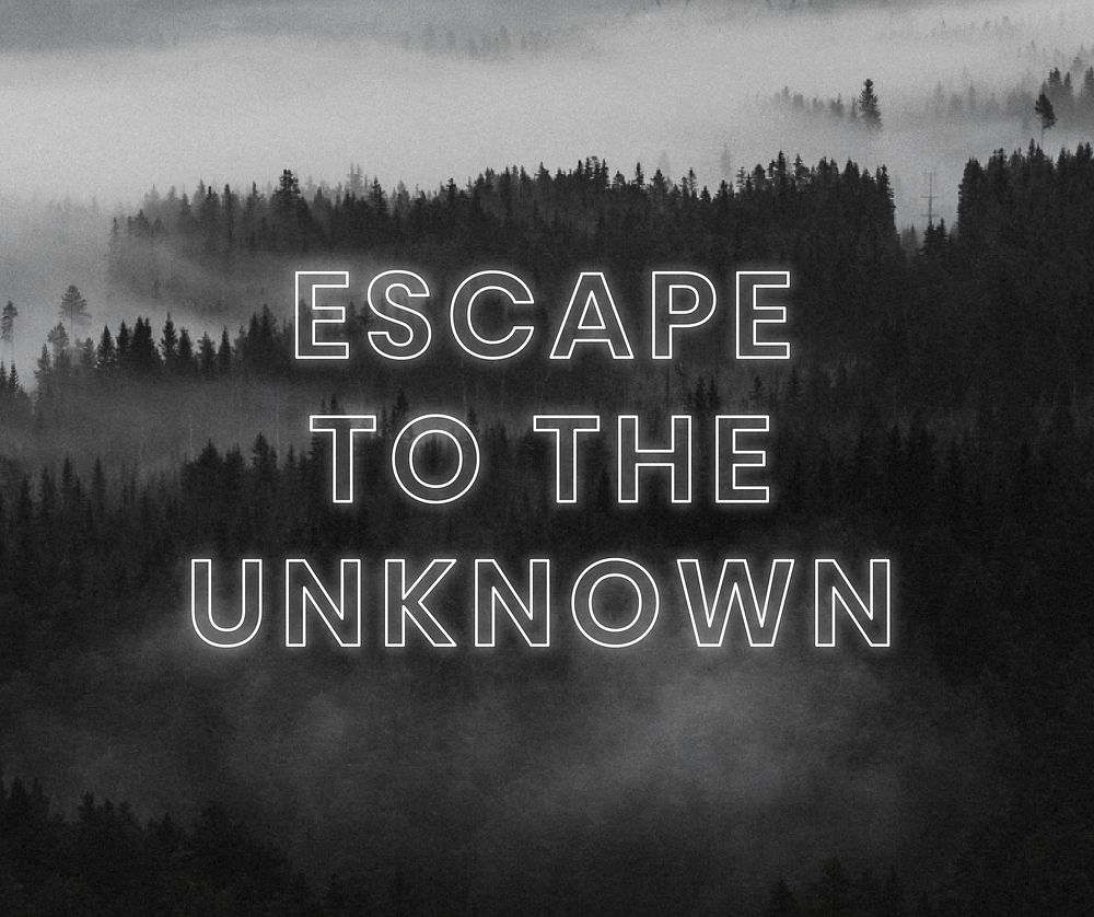 Escape to the unknown, travel blog website template vector