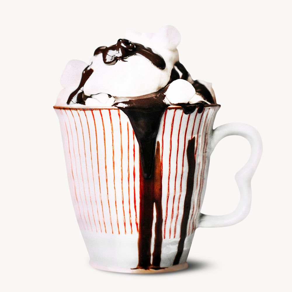 Hot chocolate, Christmas drinks isolated image