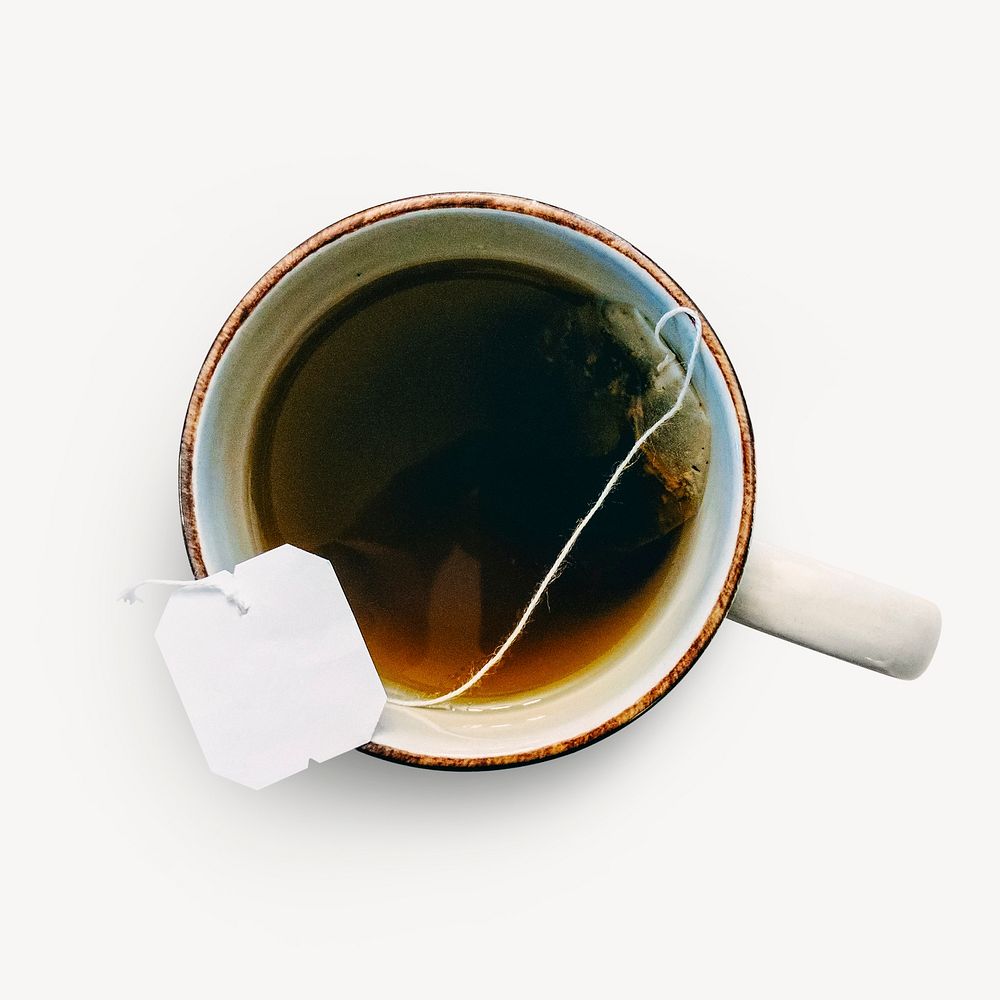 Tea collage element, food & drink design psd