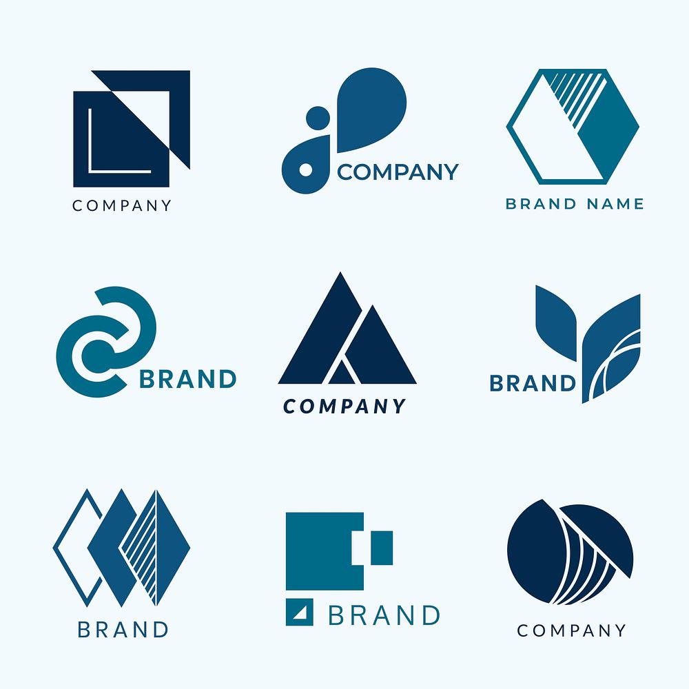 Company branding logo designs vector collection