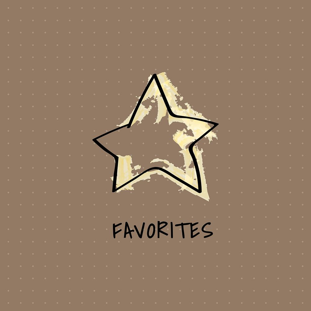 Star favorites creative doodle vector