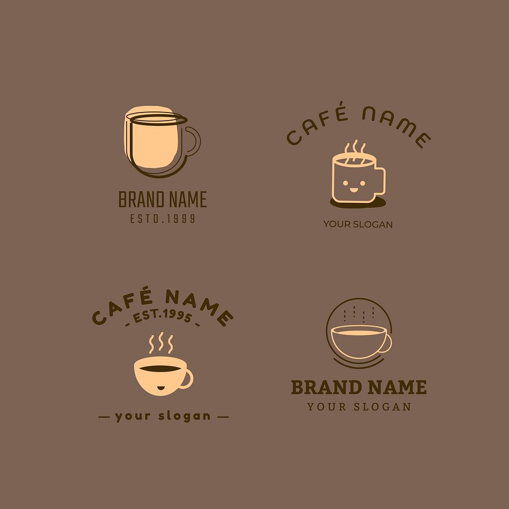 Coffee shop badge logo vector set