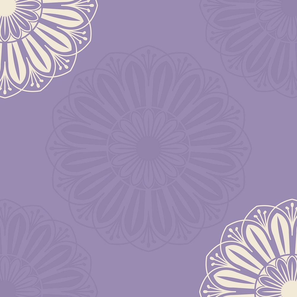 Purple Islamic floral background vector for Ramadan Mubarak and Eid festivals