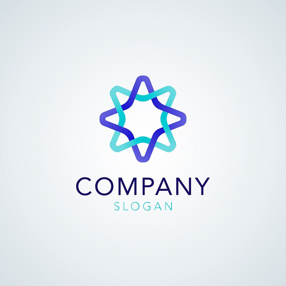 Blue creative company slogan vector