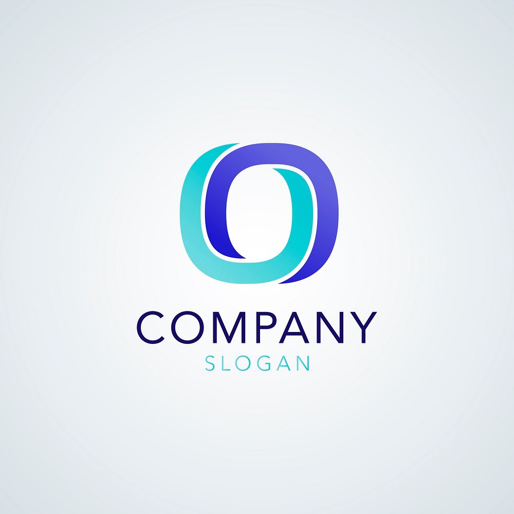 Blue creative company slogan vector