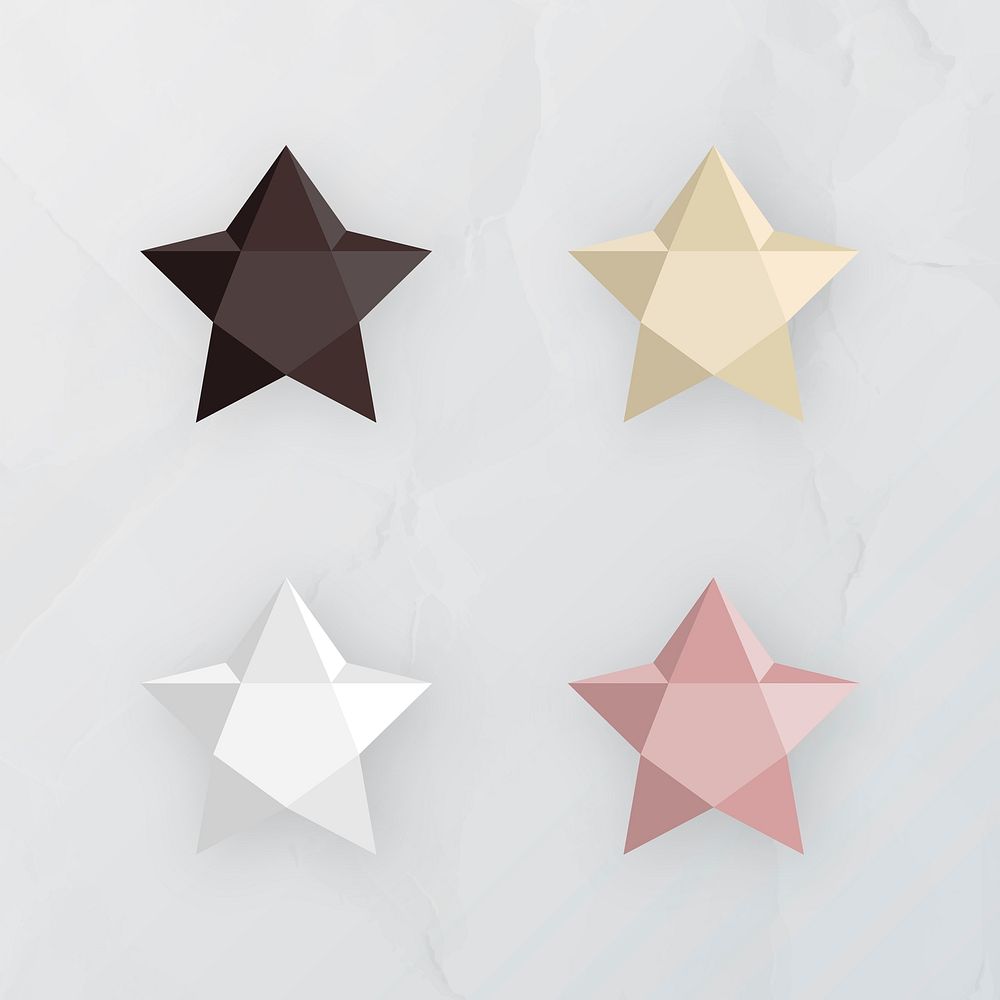 Colorful star design collection vector