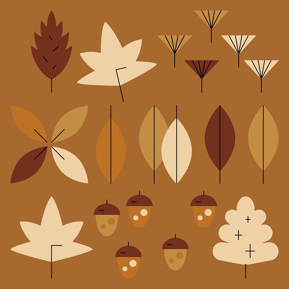 Autumn element pattern background vector