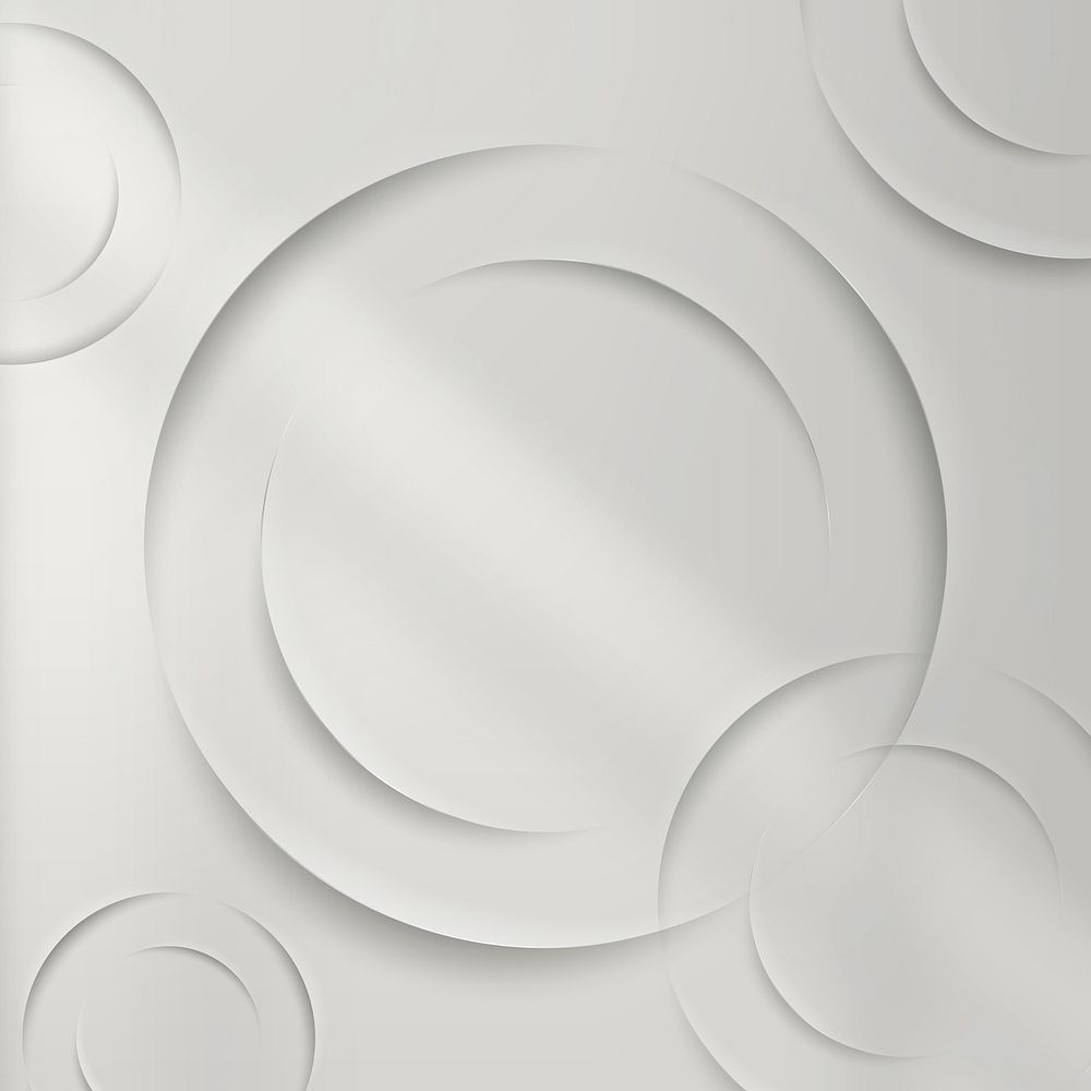 White circles with drop shadow pattern background vector