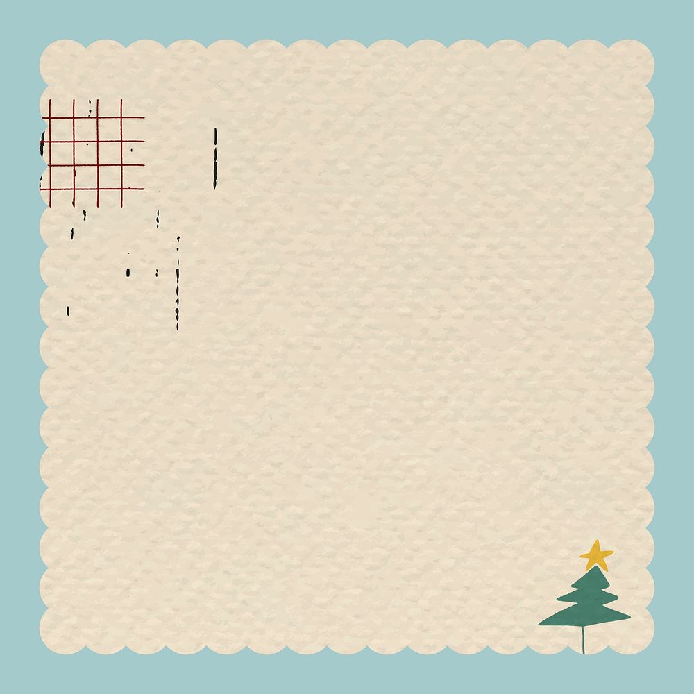 Christmas scribble patterned frame vector