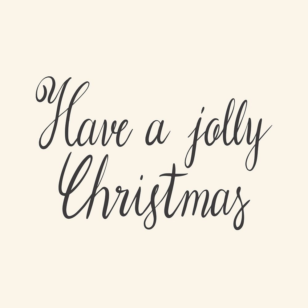Have a jolly Christmas typography style vector