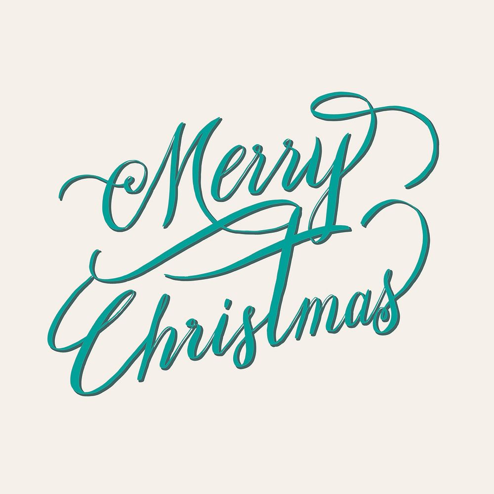 Merry Christmas typography style vector