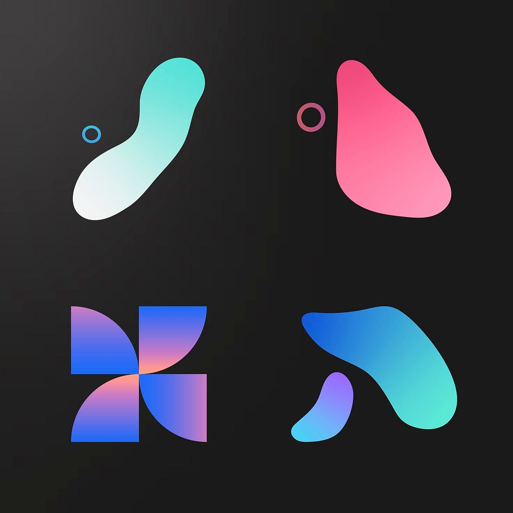 Colorful gradient collection vector