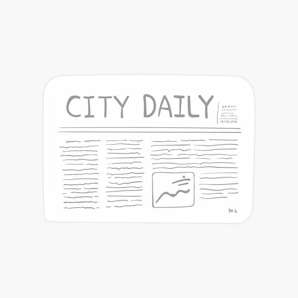 Front page of newspaper vector