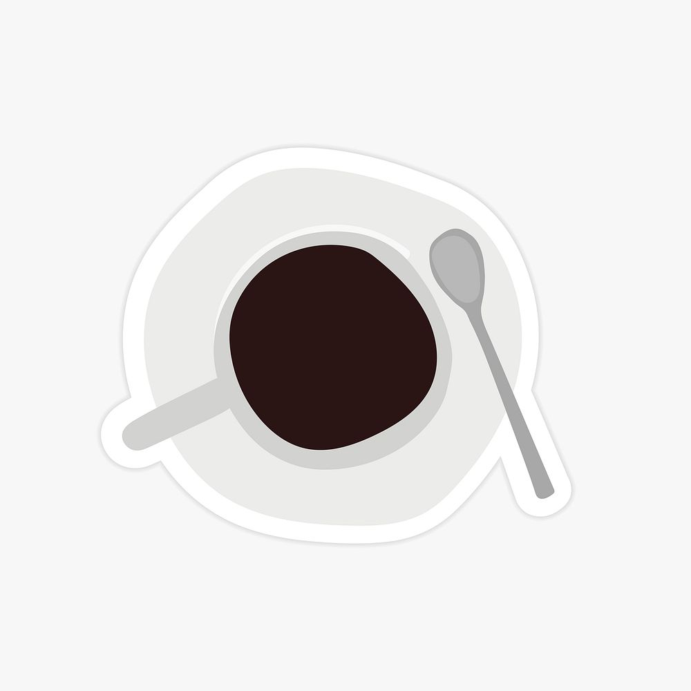 Coffee cup flat lay design vector