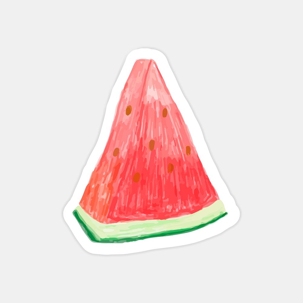 Juicy red tropical watermelon vector