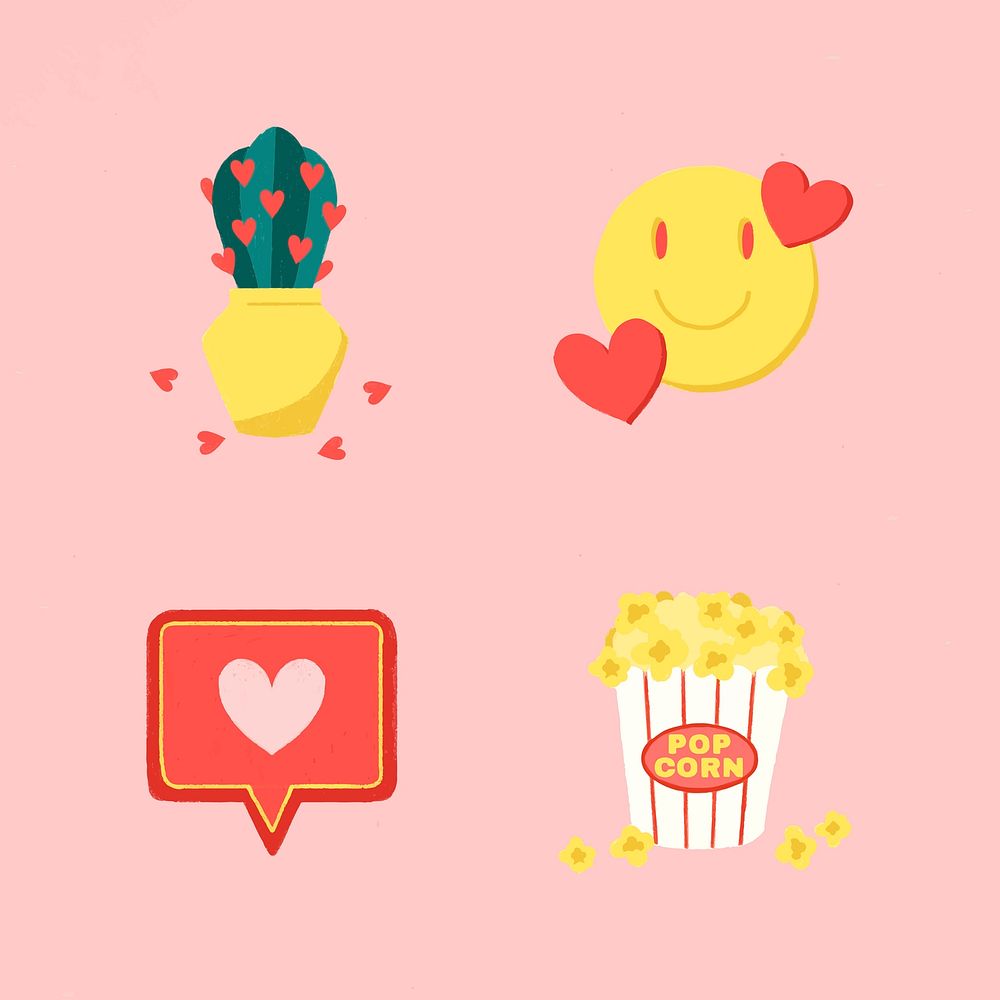 Love icon collection vector