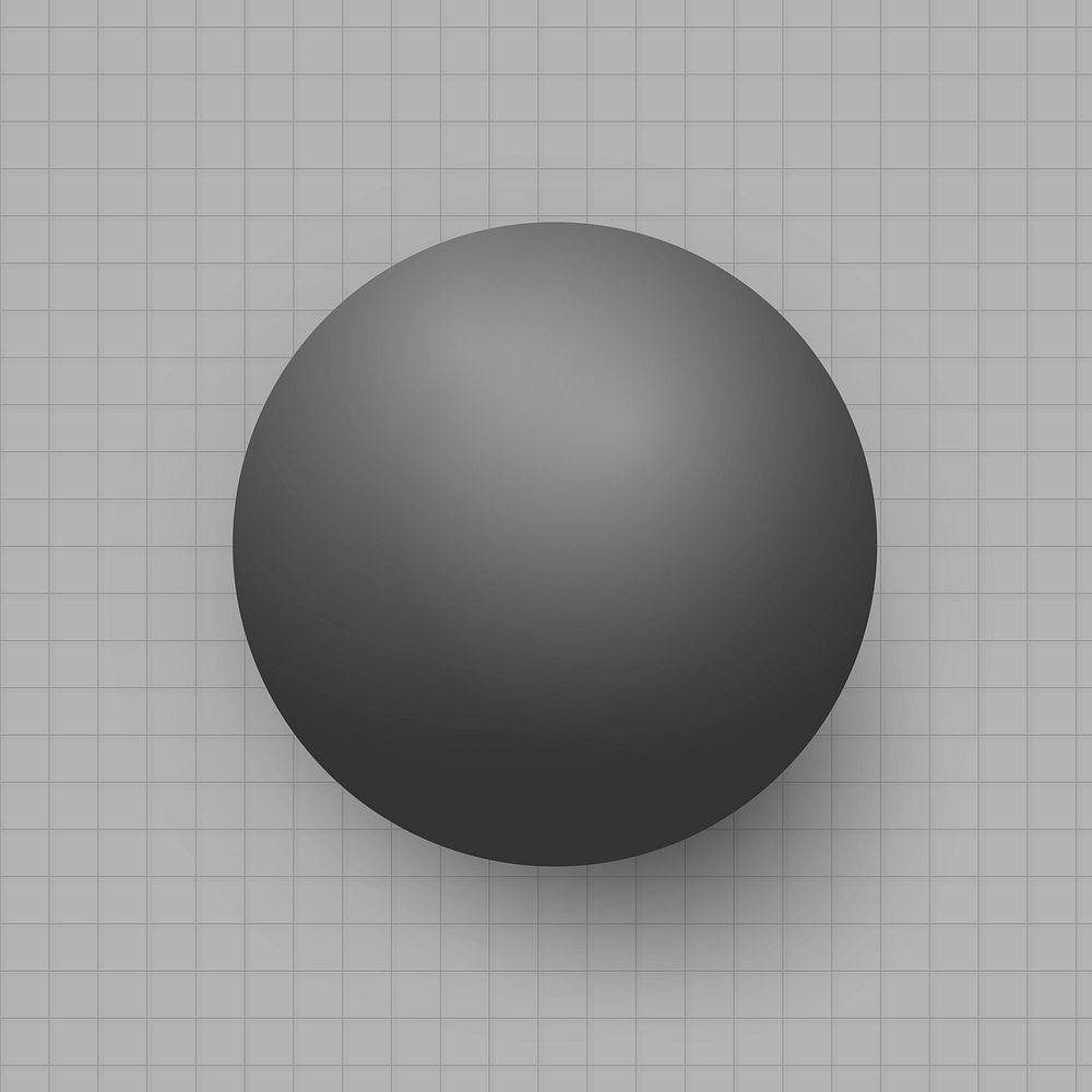 Black circle on a grid background vector