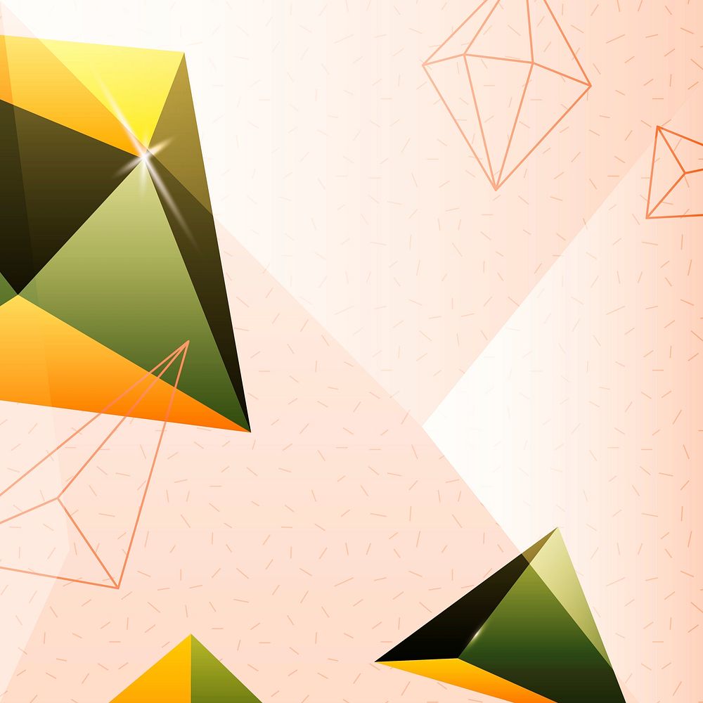 Retro green geometrical shape patterned banner vector