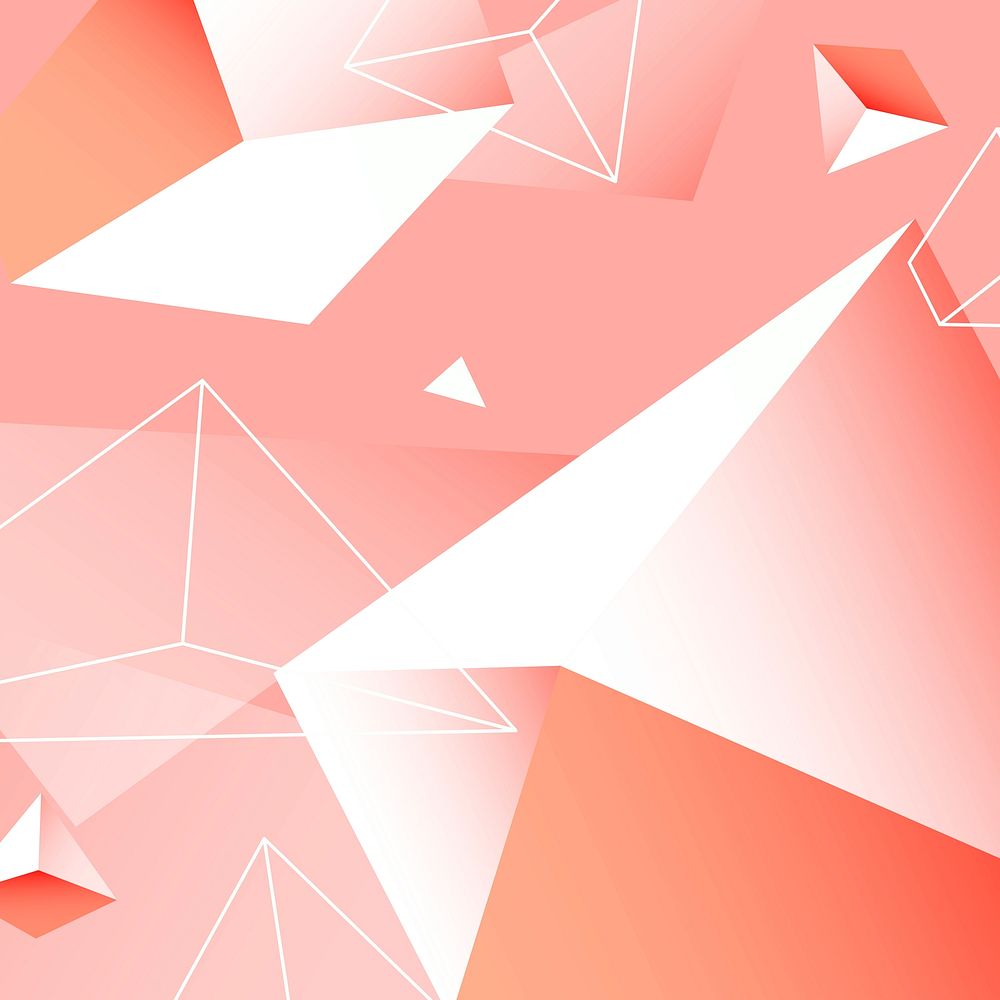 Pink geometrical patterned background vector