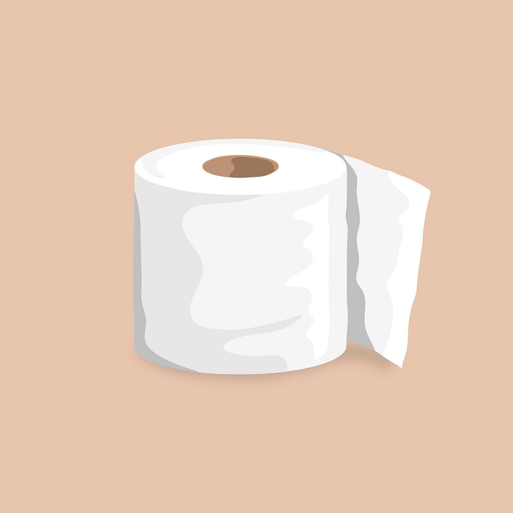 Toilet tissue roll element vector