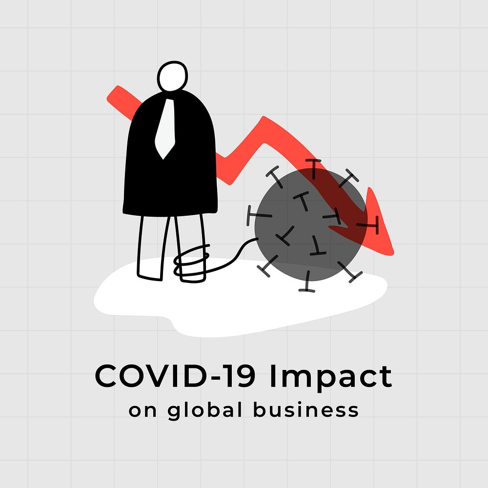Covid-19 impact on global business vector